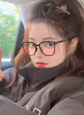 腮红眼镜女黑框时尚韩版小红书同款墨镜素颜显瘦太阳眼镜