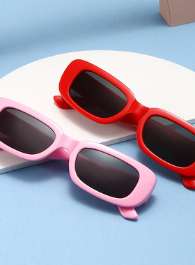 新款儿童太阳镜小框欧美凹造型走秀时尚防紫外线街拍潮流宝宝墨镜