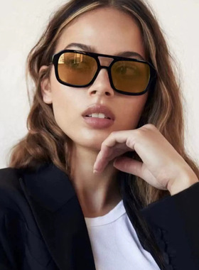 时尚防晒墨镜女高级感大脸显瘦防紫外线太阳镜开车驾驶遮阳眼镜