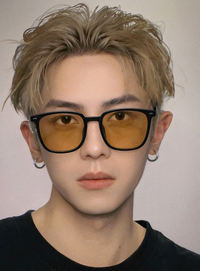 黑框茶色墨镜男高级感痞帅大框时尚眼镜女防紫外线网红太阳镜