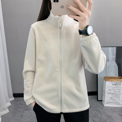 户外抓绒衣女士秋冬加厚保暖