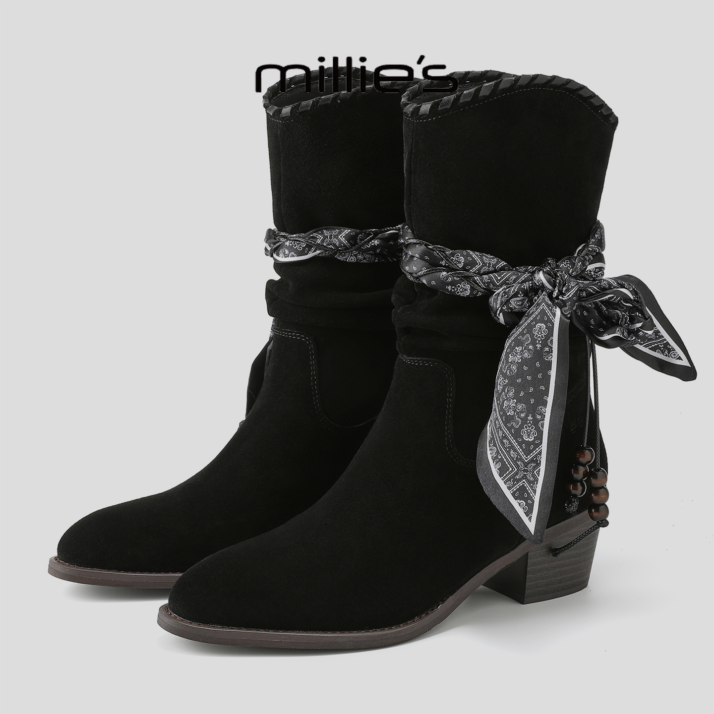 顺丰包邮妙丽加绒保暖显瘦短靴