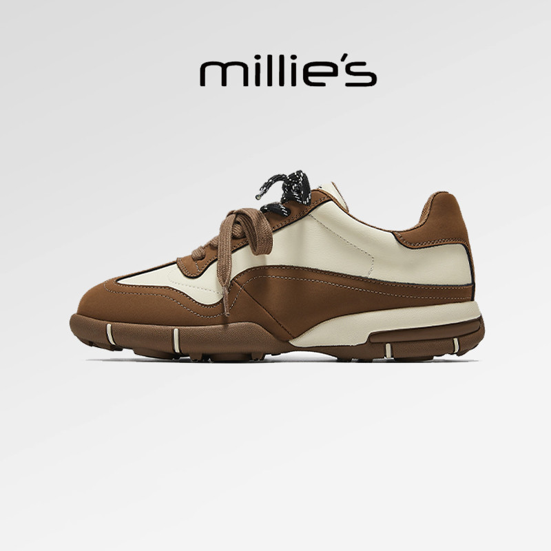 《复古魅力无法挡》妙丽女鞋ins潮流交叉绑带简约时髦德训鞋秋冬,女鞋,德训鞋,淘宝优惠券,粉丝福利购,淘宝优惠卷