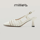 潮流简约高跟鞋 妙丽方头细跟女鞋 时尚 后绊带凉鞋 MILLIE