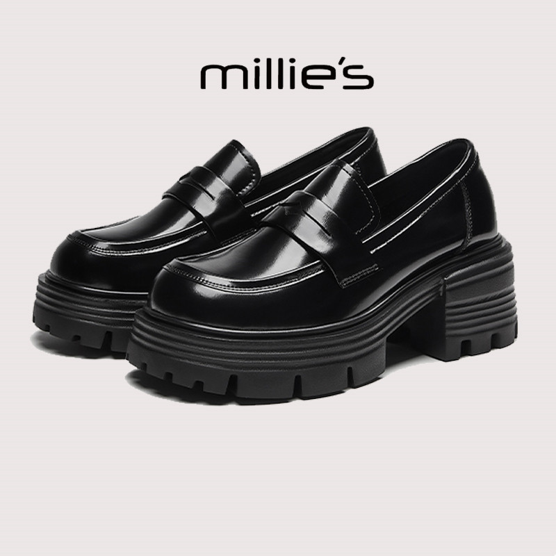 妙丽小皮鞋厚底增高7CM英伦风软底舒适一脚蹬时尚乐福鞋女鞋春秋,女鞋,乐福鞋（豆豆鞋）,淘宝优惠券,粉丝福利购,淘宝优惠卷