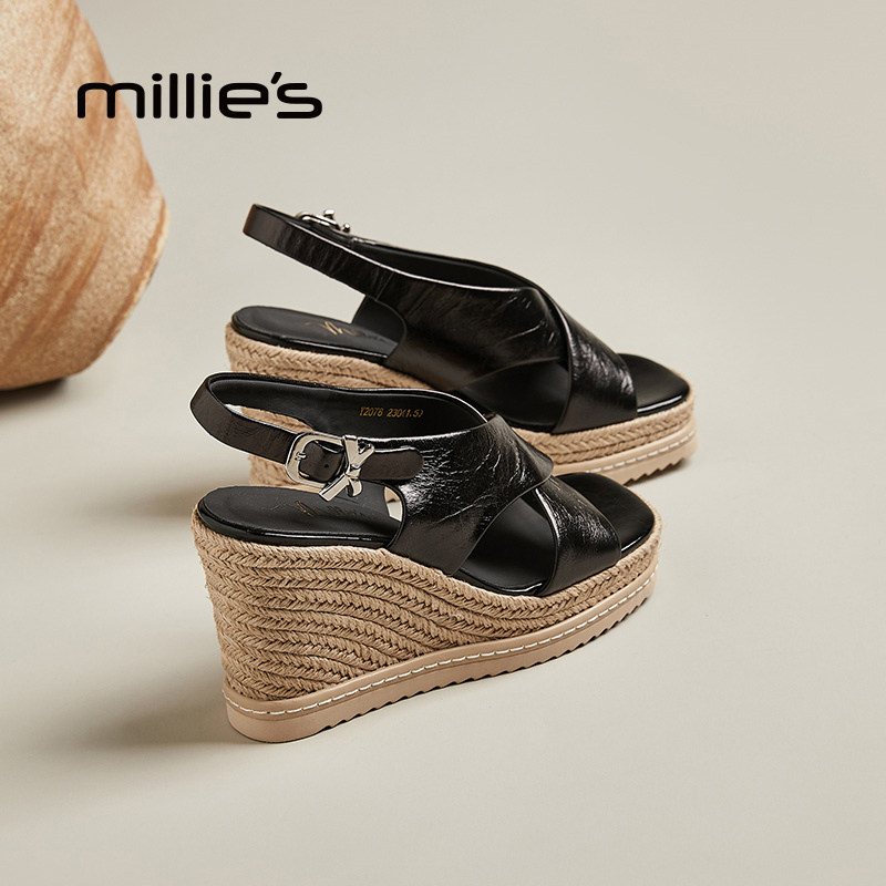 MILLIE'S/妙丽法式超高跟凉鞋