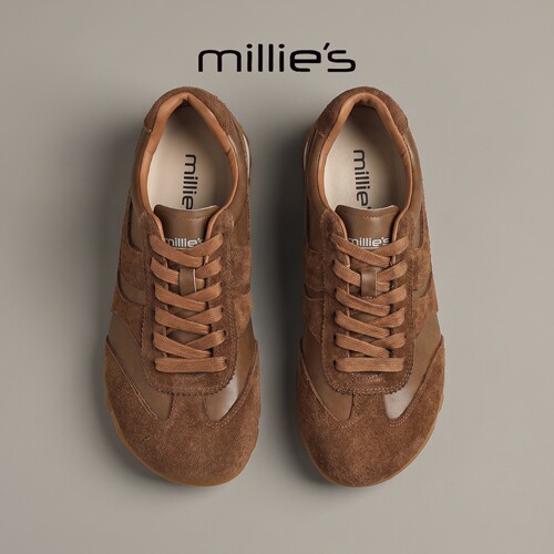 MILLIE'S/妙丽真皮德训鞋