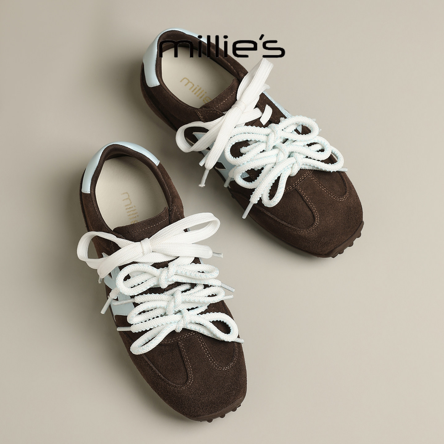 MILLIE'S/妙丽真皮德训鞋女