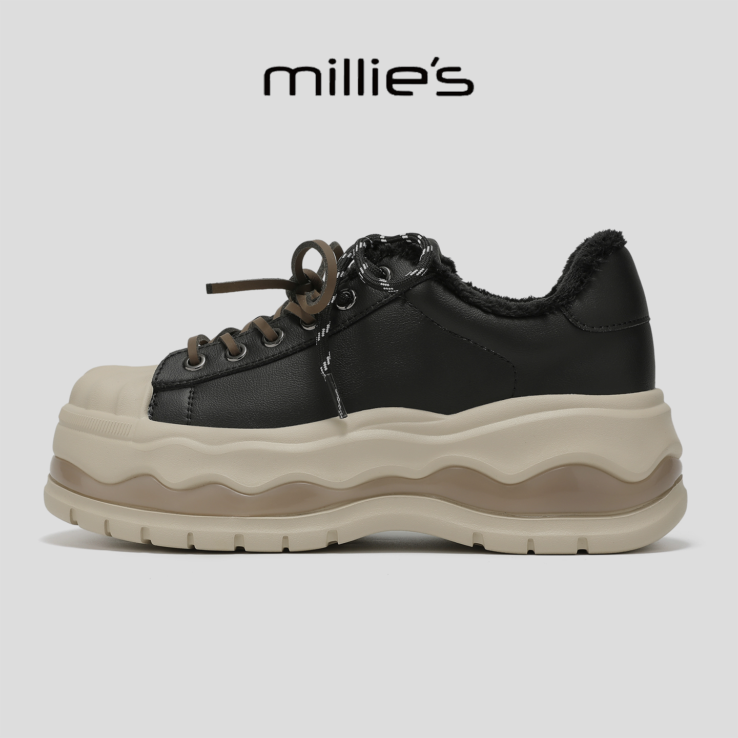 MILLIE'S/妙丽真皮德训鞋女