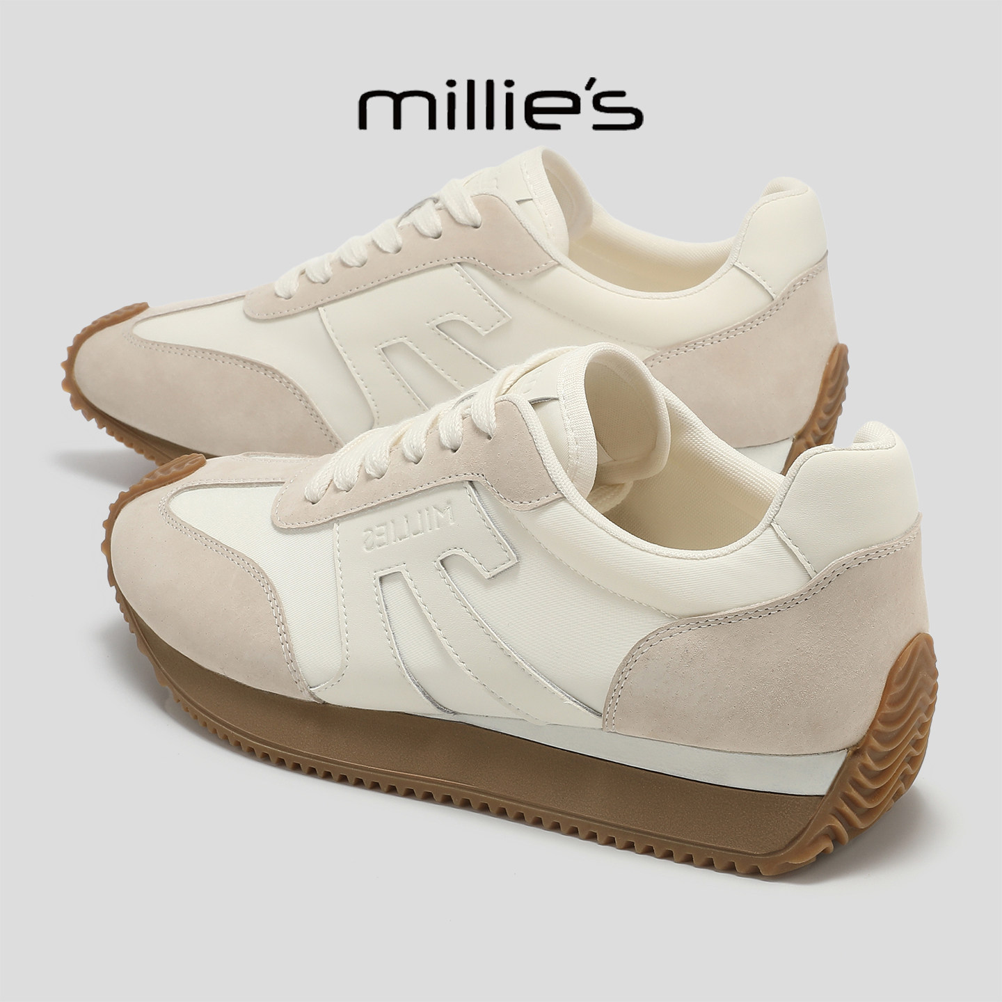 MILLIE'S/妙丽2026年超火的鞋子复古阿甘鞋厚底德训鞋休闲鞋女鞋