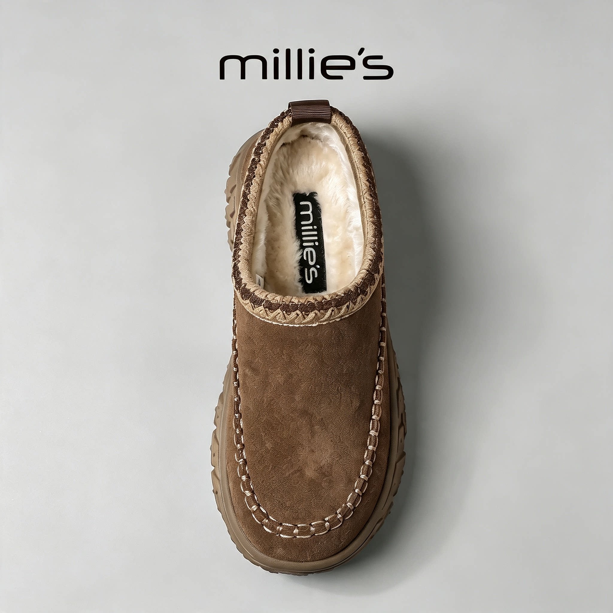 MILLIE'S/妙丽厚底包头拖鞋