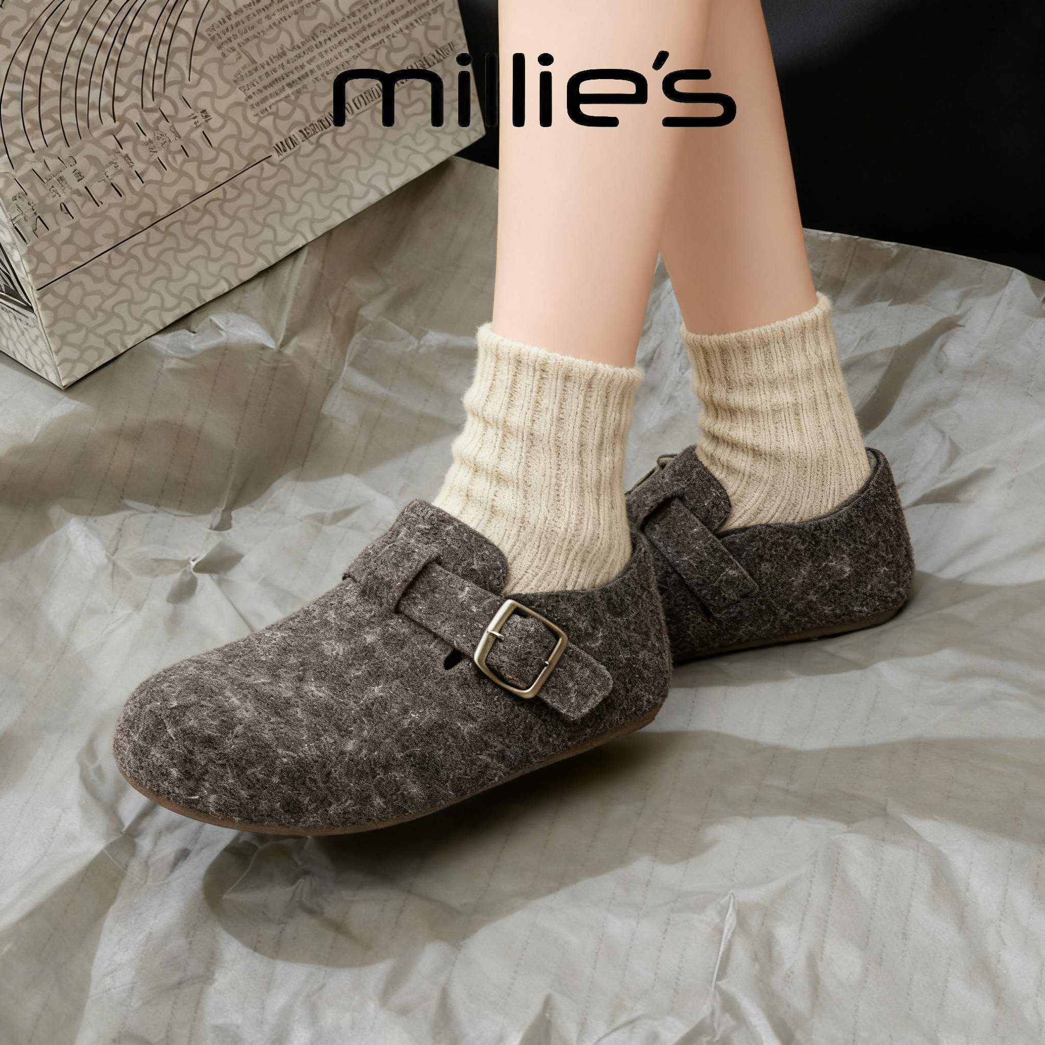 顺丰包邮妙丽加绒保暖博肯鞋