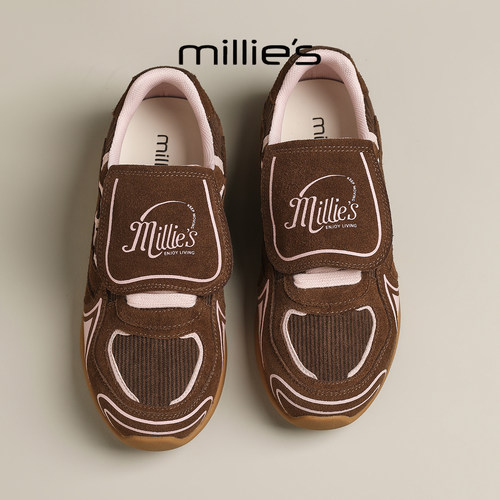 MILLIE'S/妙丽真皮德训鞋女