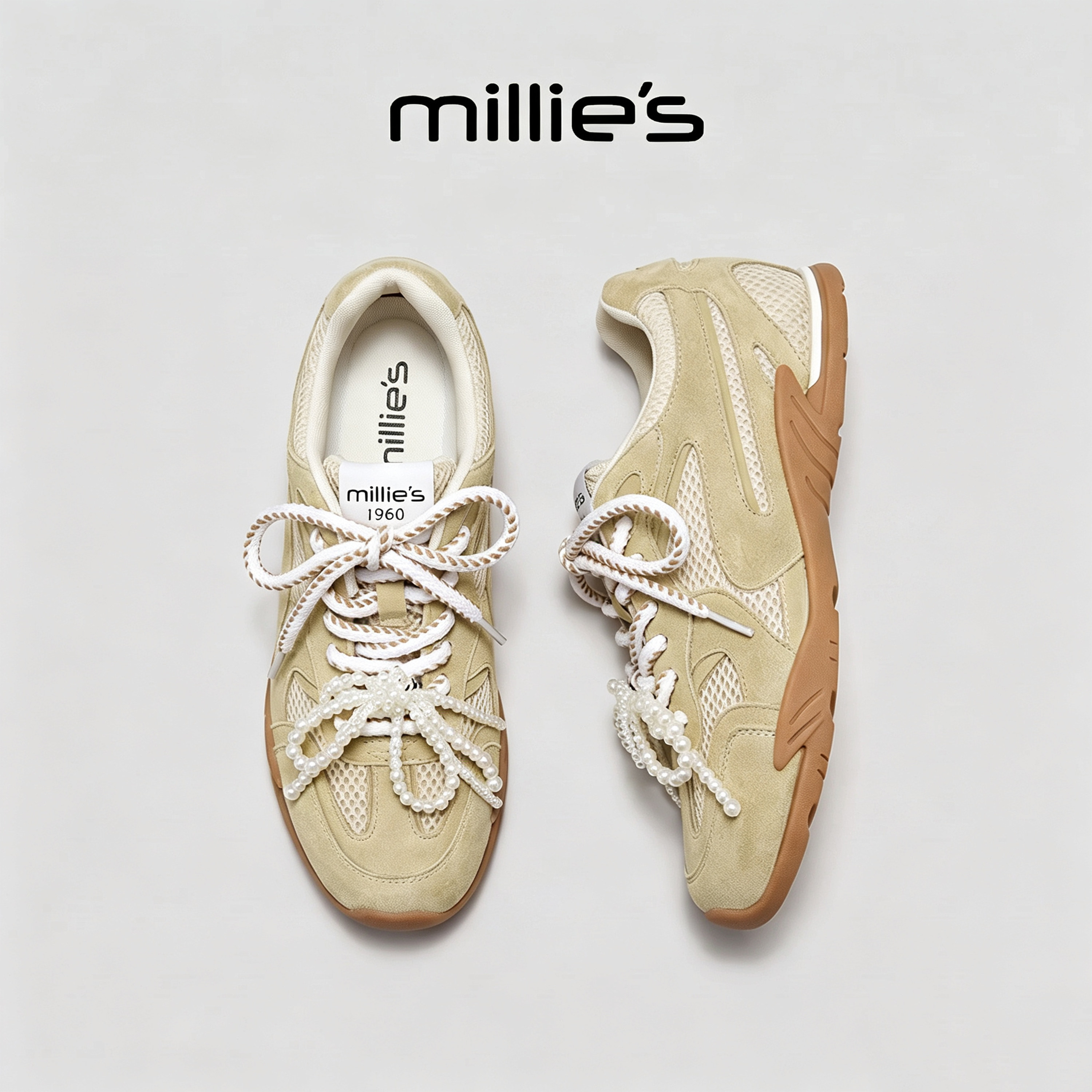 MILLIE'S/妙丽真皮德训鞋女