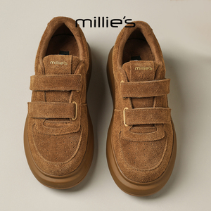 MILLIE'S/妙丽2026新款女鞋爆款时尚气质加绒保暖运动鞋女款