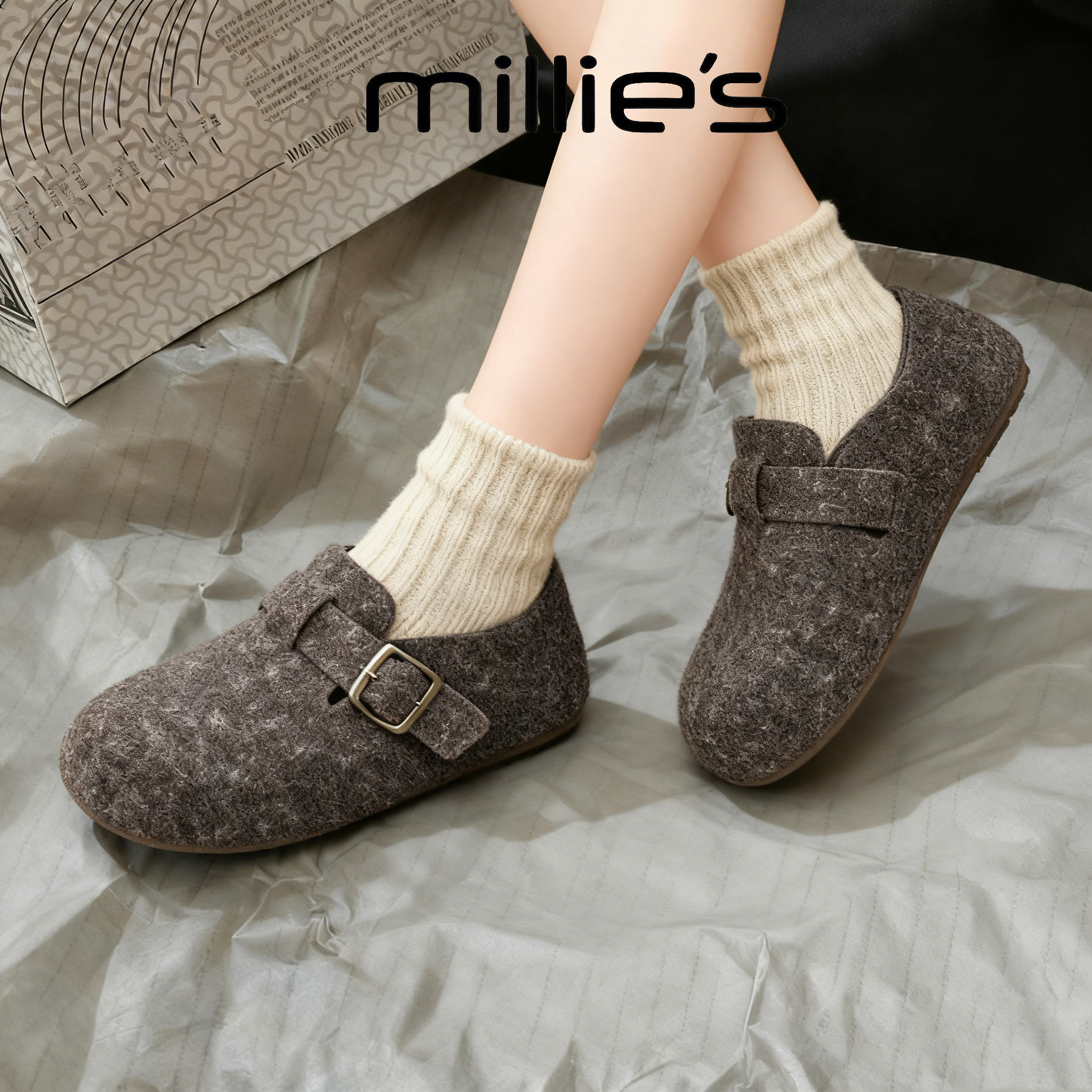 顺丰包邮妙丽加绒保暖博肯鞋