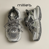 透气休闲鞋 MILLIE 女 新款 日常百搭厚底增高老爹鞋 妙丽2026春季