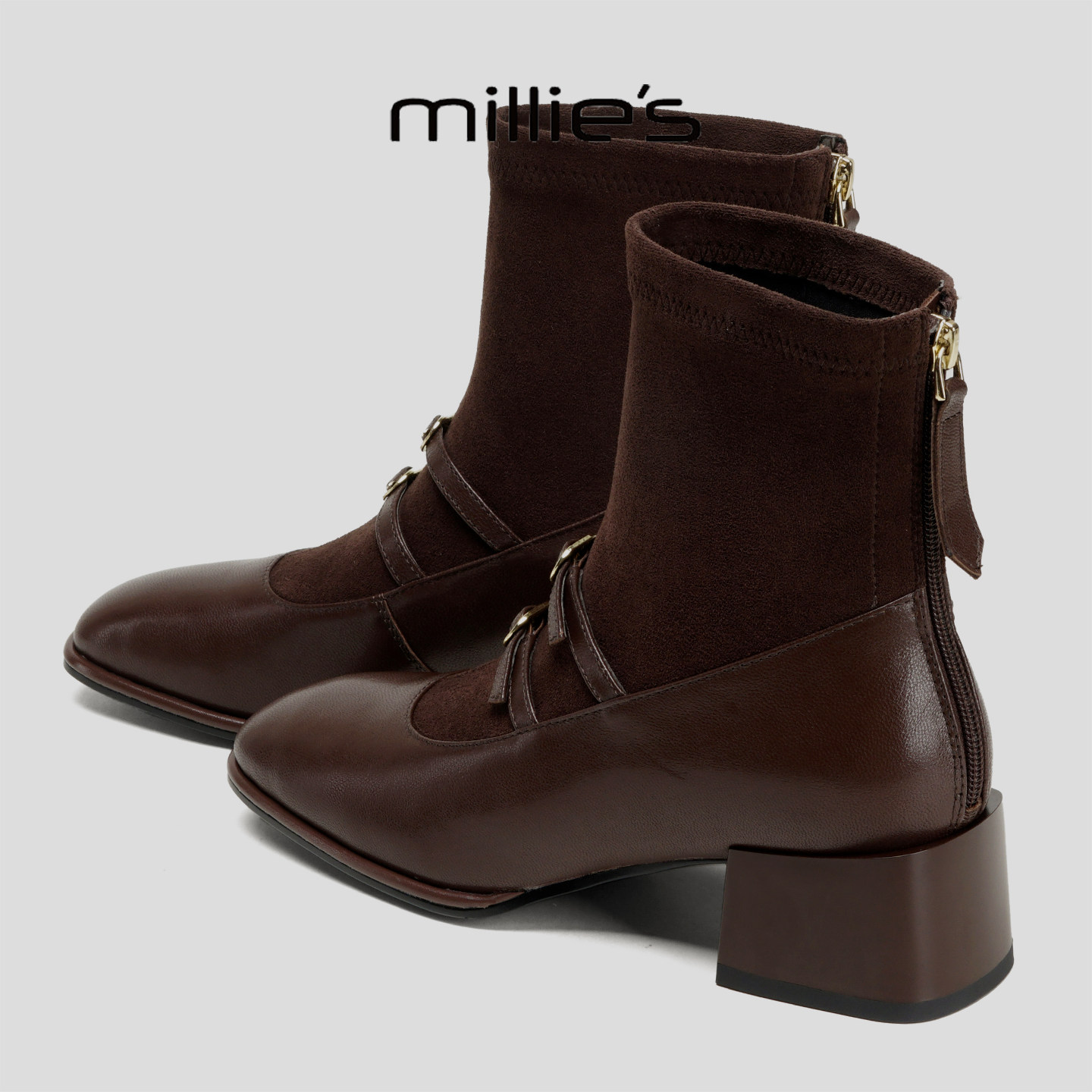 顺丰包邮妙丽加绒保暖短靴