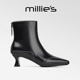 妙丽尖头方跟短靴 洋气牛皮仙女通勤切尔西女靴 MILLIE 秋冬季