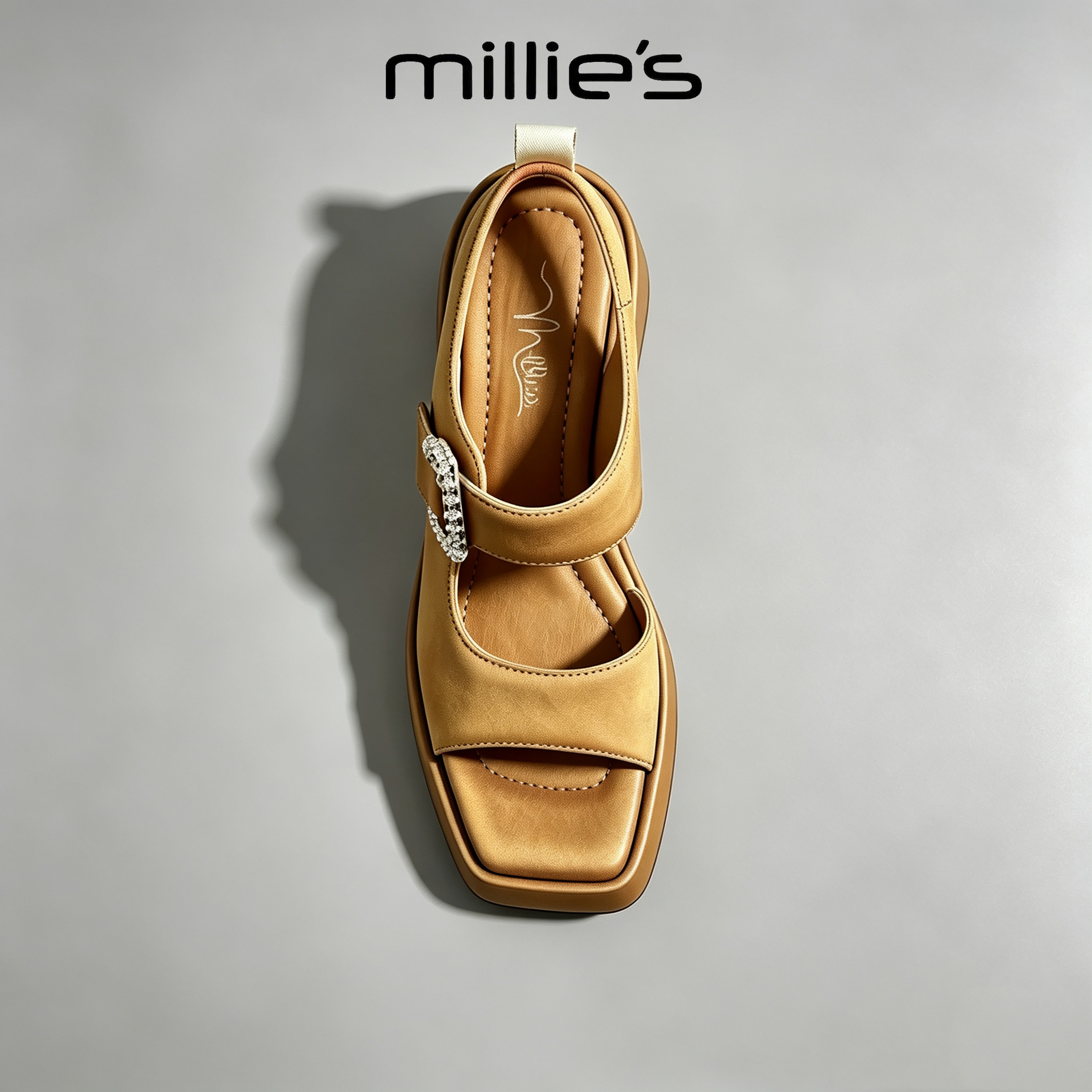 MILLIE'S/妙丽方头厚底凉鞋