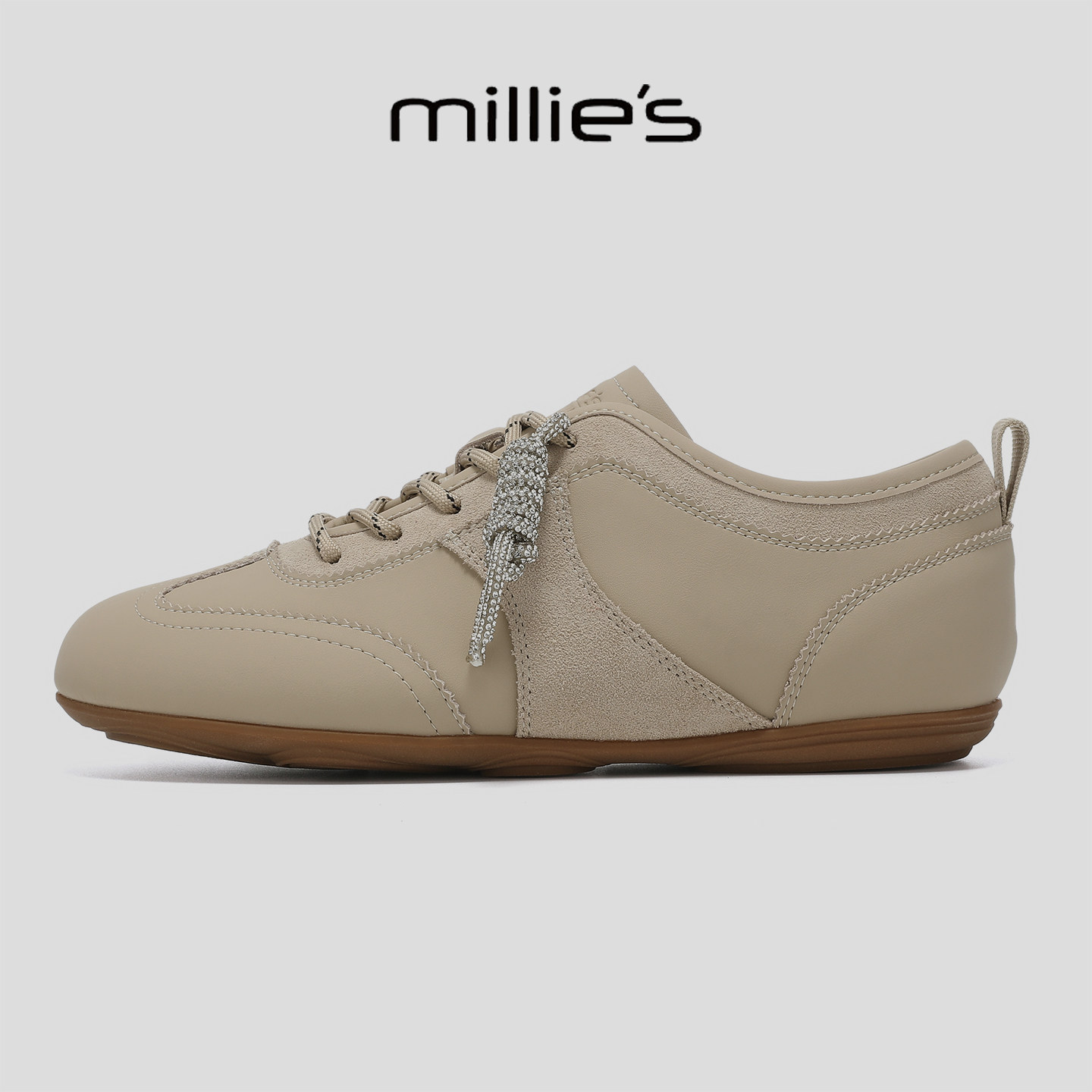 MILLIE'S/妙丽真皮德训鞋女