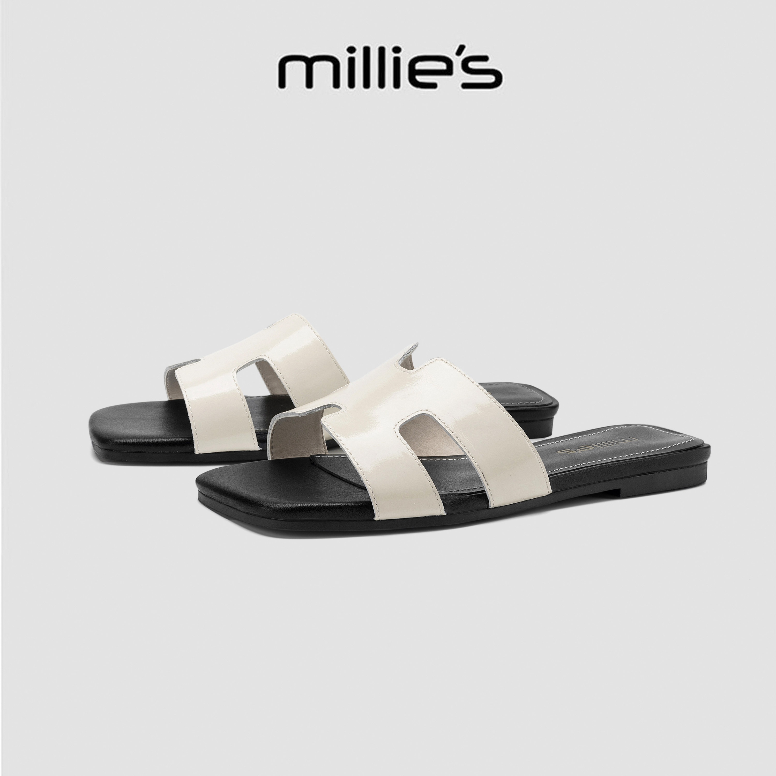 MILLIE'S/妙丽夏季新款2026防滑平底露趾女款时尚百搭沙滩凉拖鞋