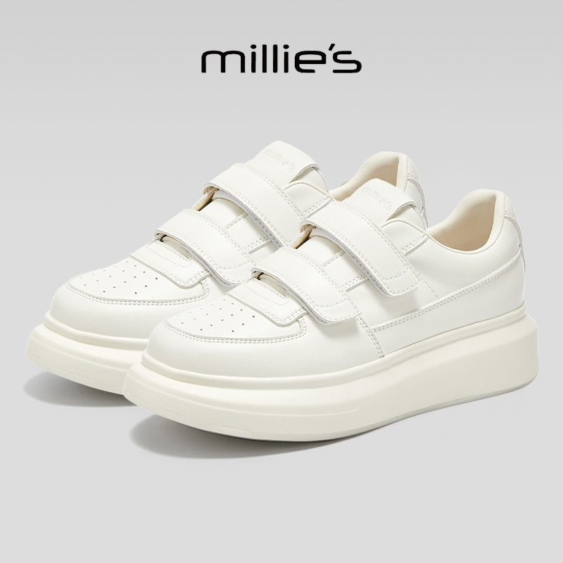 MILLIE'S/妙丽魔术贴小白鞋
