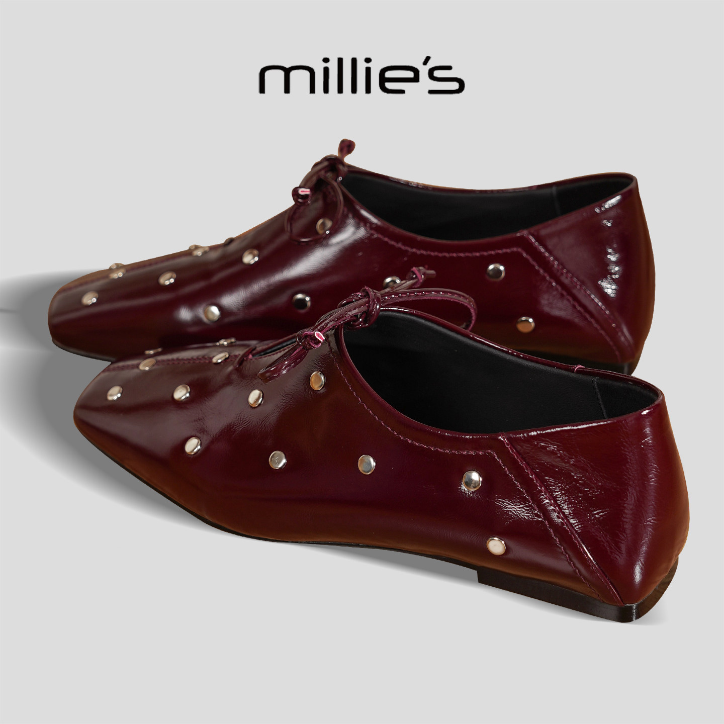 MILLIE'S/妙丽2025新款法式复古铆钉方头玛丽珍鞋女内增高单鞋Q,女鞋,玛丽珍鞋,淘宝优惠券,粉丝福利购,淘宝优惠卷