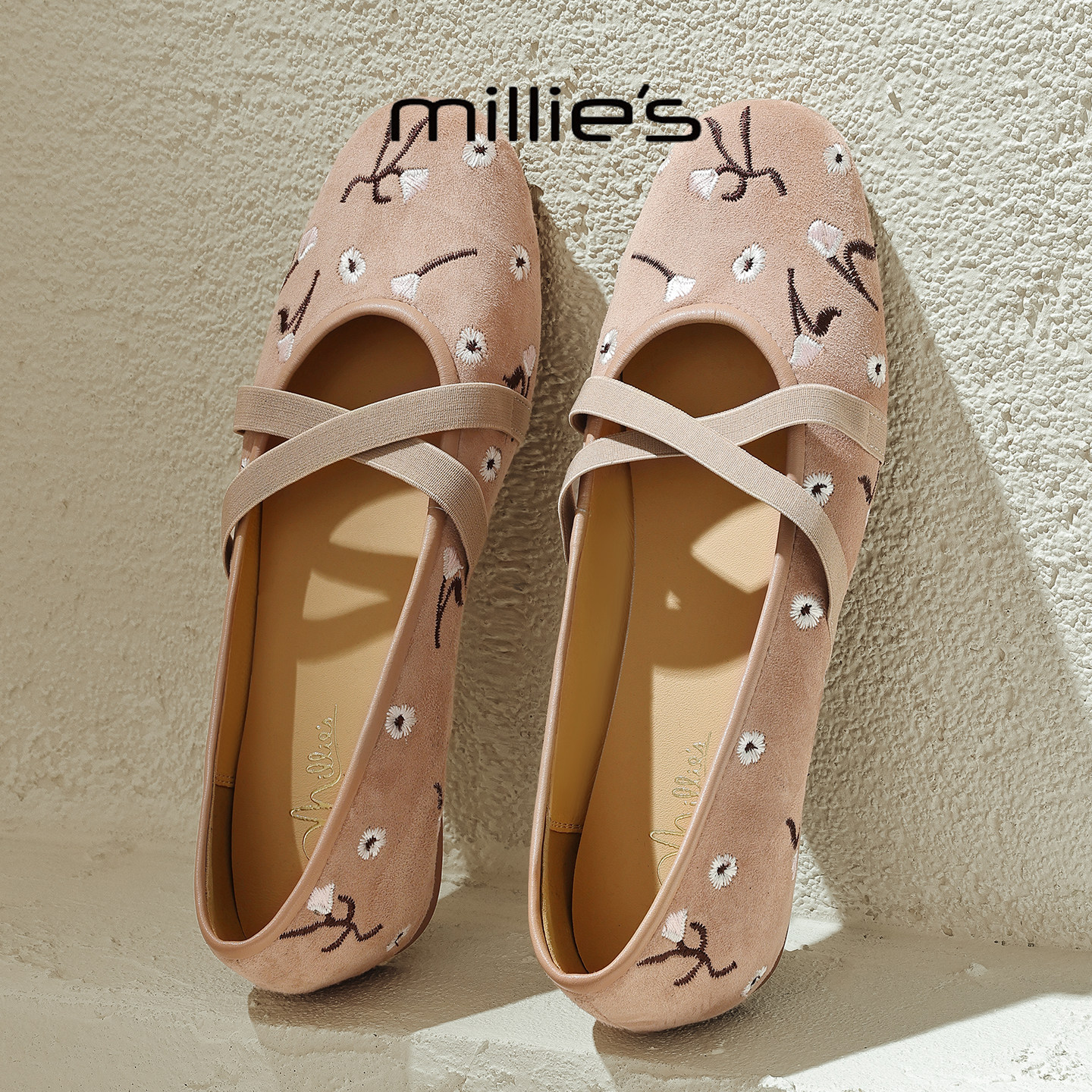 MILLIE'S/妙丽2026新款潮流巨好看舒适单鞋交叉扣带浅口玛丽珍鞋,女鞋,玛丽珍鞋,淘宝优惠券,粉丝福利购,淘宝优惠卷