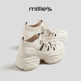 妙丽圆头厚底欧美风潮酷高级感显高透气百搭休闲老爹鞋 MILLIE