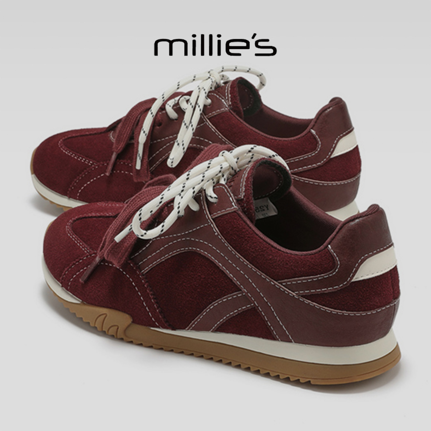 MILLIE'S/妙丽真皮德训鞋女