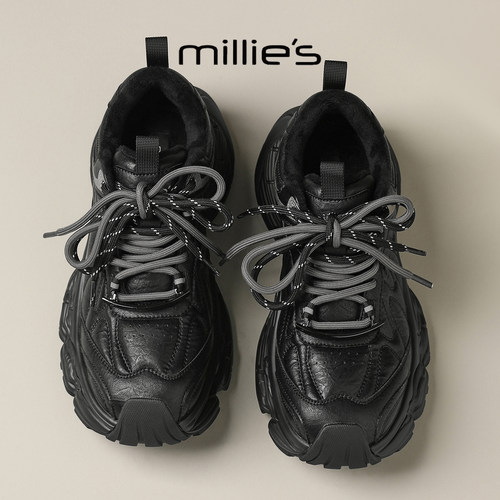 MILLIE'S/妙丽厚底加绒休闲鞋女