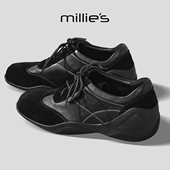 百搭复古休闲透气拼接潮流女鞋 MILLIE 新款 德训鞋 妙丽2026春季