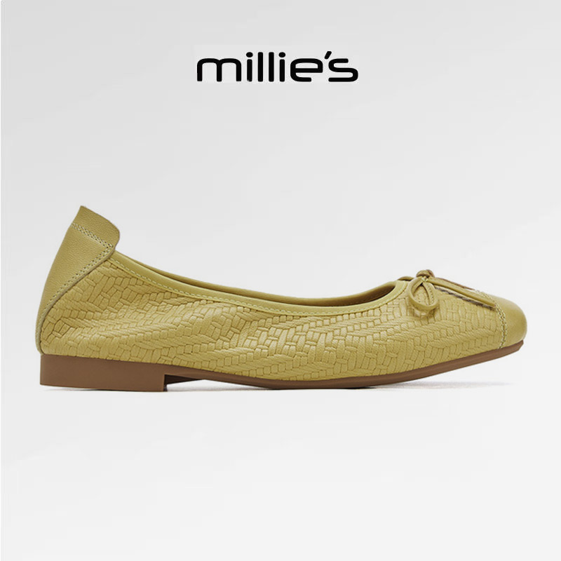 MILLIE'S/妙丽方头平底蝴蝶结鞋