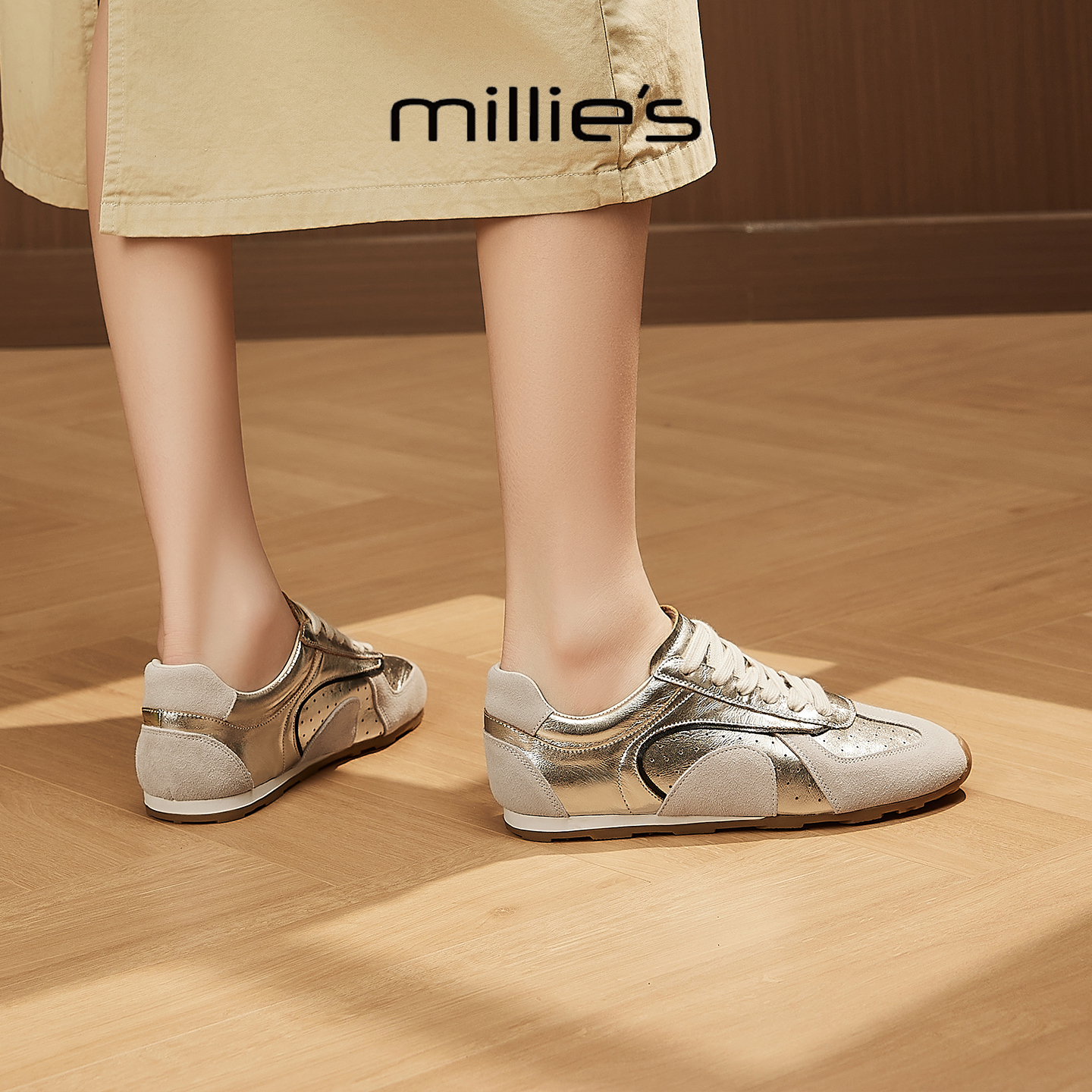 MILLIE'S/妙丽真皮休闲运动鞋