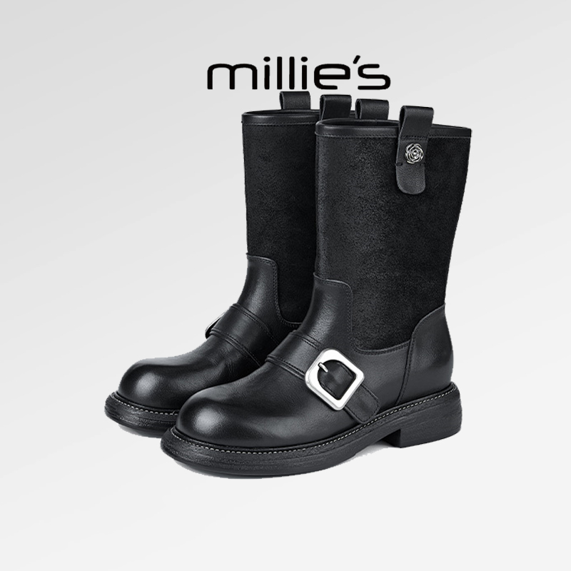 2024新款工装靴真皮皮靴时装靴