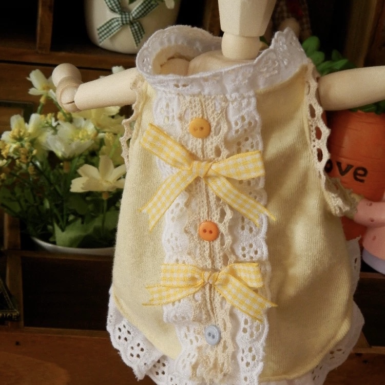 泰迪蝴蝶结纯棉蕾丝宠物服装