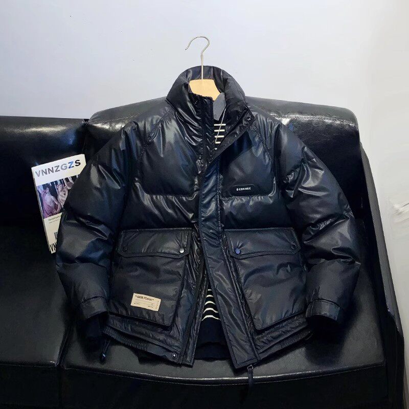 保暖时尚羽绒服男士冬季韩版休闲2024爆款加厚立领短款鸭绒外套