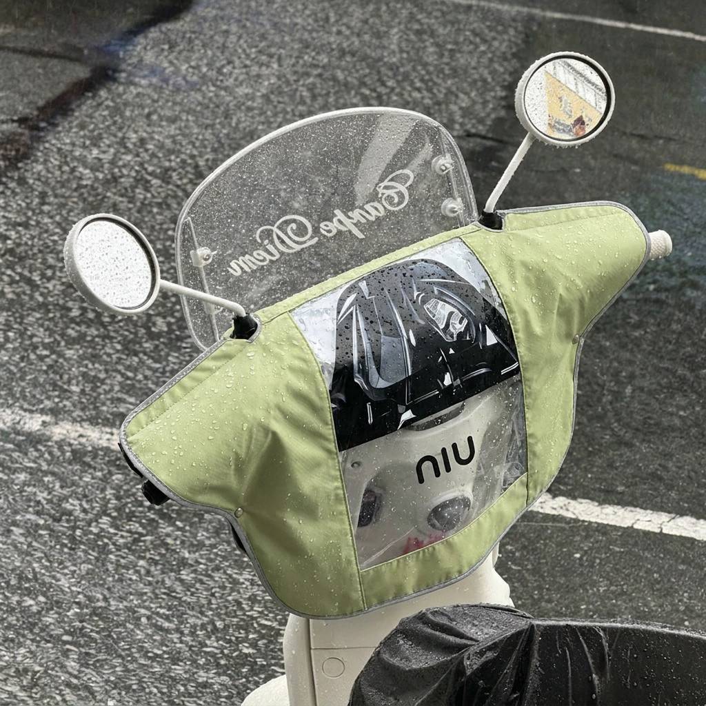 电动车中控防雨罩透明摩托车踏板电瓶车保护罩防尘车头拉链防护罩