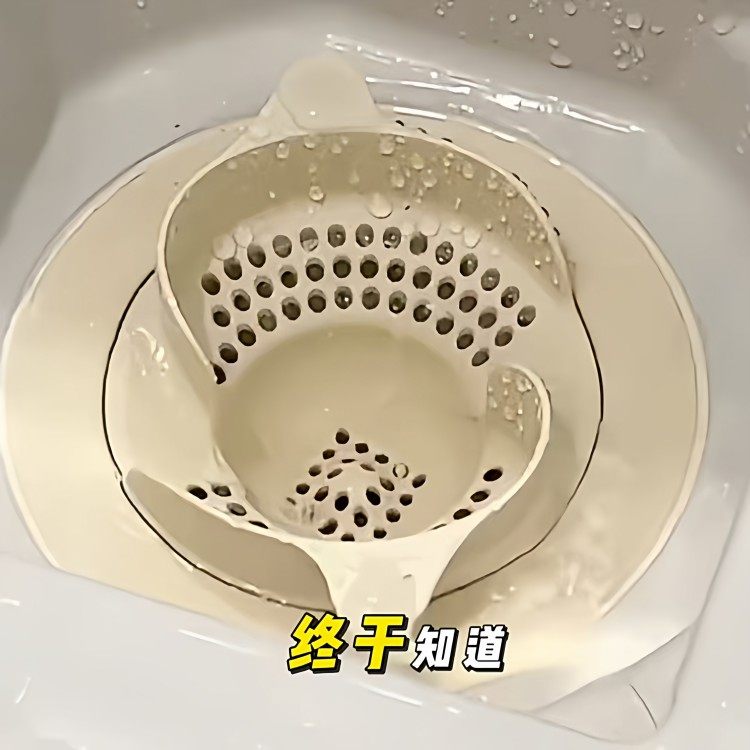 旋涡地漏卫生间浴室头发收集器厨房下水道水槽旋转防虫防堵过滤网
