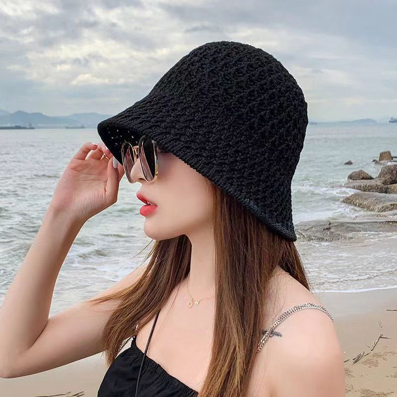 帽子女日系镂空薄款透气渔夫帽