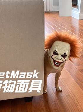 狗狗小丑红发整人面具