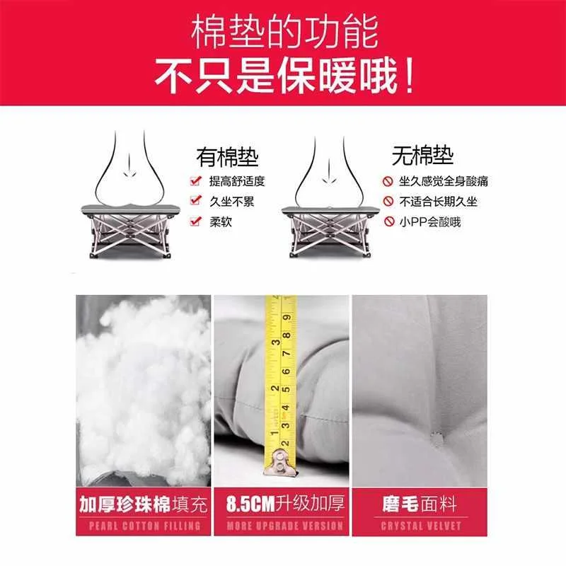 新品宝午憩垫子躺椅折叠椅午休床午睡椅配套椅垫棉垫秋冬季加厚可