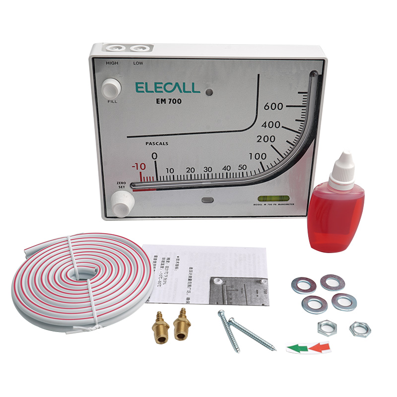 净化室负压表斜管红油压差计EM700压力表液压式养殖用微压差表