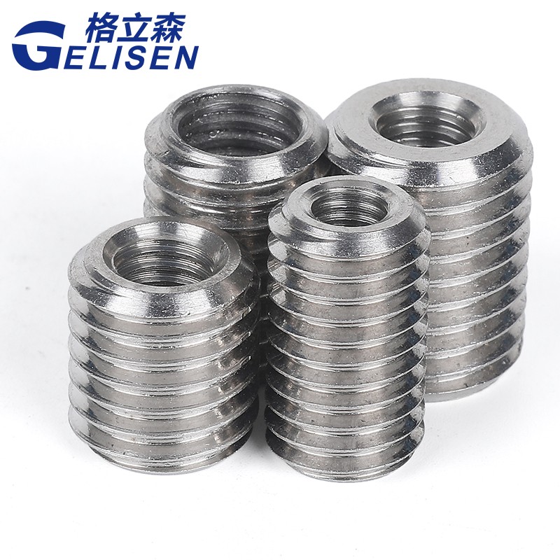 304不锈钢内外牙j螺母螺纹转换牙套螺丝螺纹护套M3M4M5M8M10M12M1