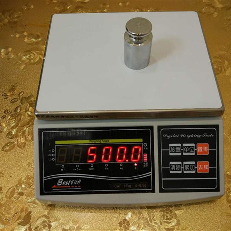 百仕特电子秤计重0.1g商用电子台秤30kg工业秤6kg高精度精密克称