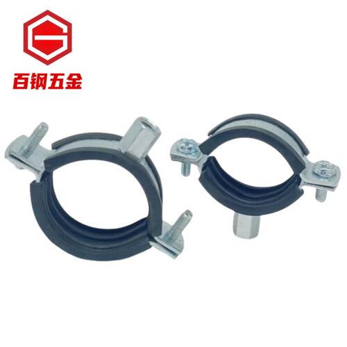百钢金属管卡重型排水管吊卡子50PPR管箍75PVC加厚90 125墙卡抱箍