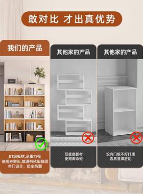 N588自由组合格子柜窗书柜架收纳柜书落地矮储物柜小柜柜飘子置物