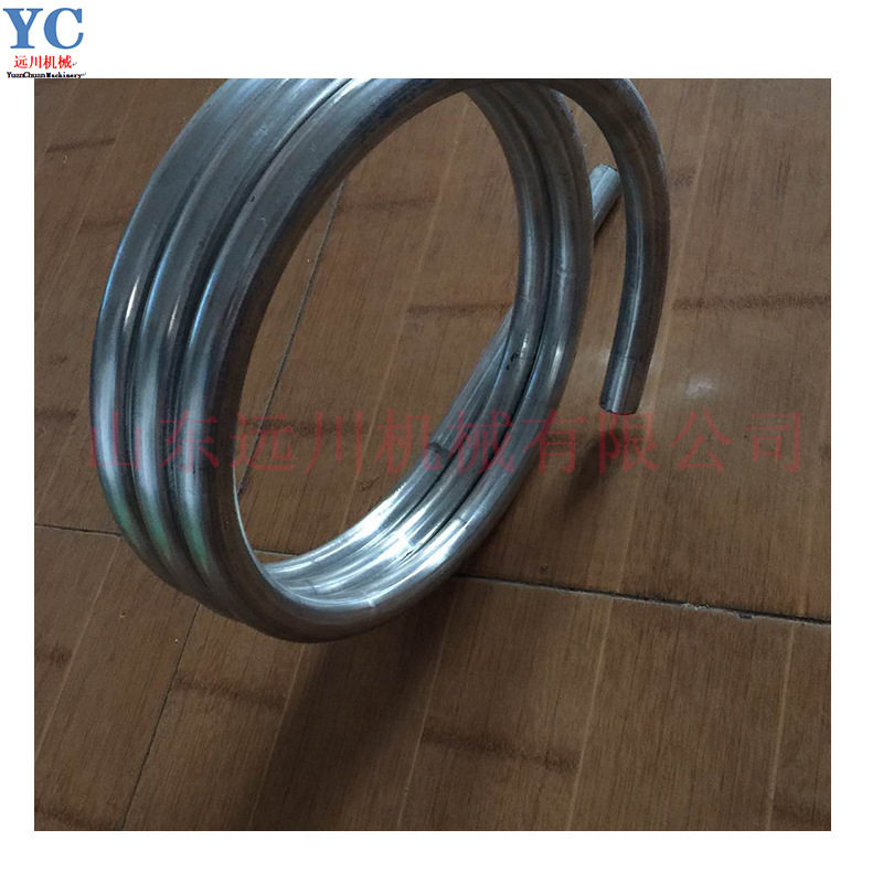小型立式金属管材盘圆打圈成型机