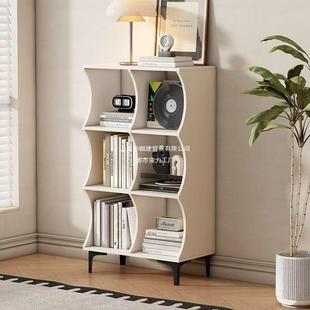 创格子简约实木书柜柜收纳客741厅物柜储儿童书柜床头柜房间意收